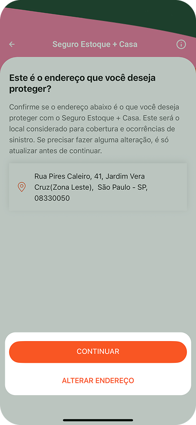 Passo 5: Confirme seu endereço